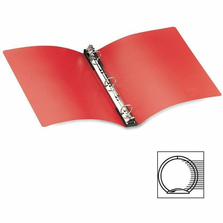 Image of Avery® Hanging Storage Flexible Non-View Binder With Round Rings, 3 Rings, 1" Capacity, 11 X 8.5, Red