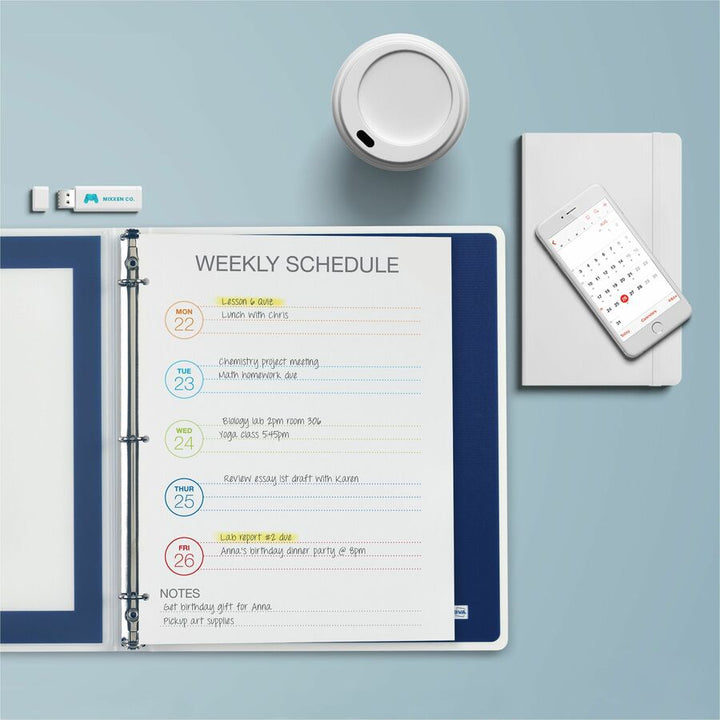 Image of Avery® Flexi-View Binder With Round Rings, 3 Rings, 0.5" Capacity, 11 X 8.5, Navy Blue