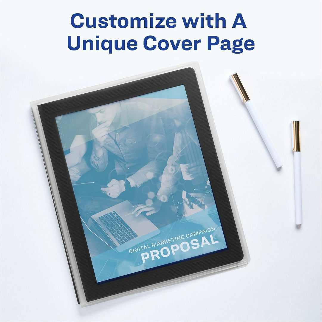 Image of Avery® Flexi-View Binder With Round Rings, 3 Rings, 0.5" Capacity, 11 X 8.5, Navy Blue