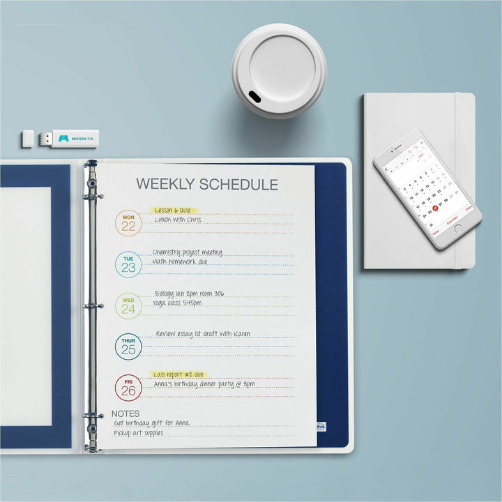 Image of Avery® Flexi-View Binder With Round Rings, 3 Rings, 0.5" Capacity, 11 X 8.5, Navy Blue