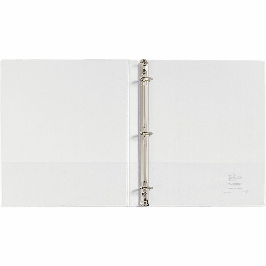 Image of Avery® Durable View Binder With Durahinge And Slant Rings, 3 Rings, 0.5" Capacity, 11 X 8.5, White