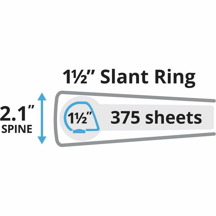 Image of Avery® Durable View Binder With Durahinge And Slant Rings, 3 Rings, 1.5" Capacity, 11 X 8.5, Black