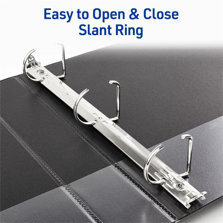 Image of Avery® Durable View Binder With Durahinge And Slant Rings, 3 Rings, 1.5" Capacity, 11 X 8.5, Black