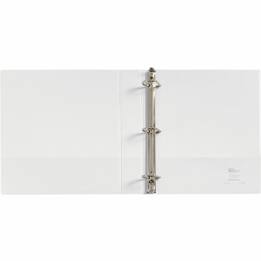 Image of Avery® Durable View Binder With Durahinge And Slant Rings, 3 Rings, 1.5" Capacity, 11 X 8.5, White