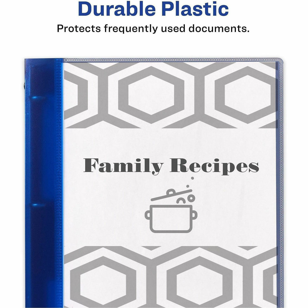 Image of Avery® Flexible View Binder With Round Rings, 3 Rings, 0.5" Capacity, 11 X 8.5, Blue
