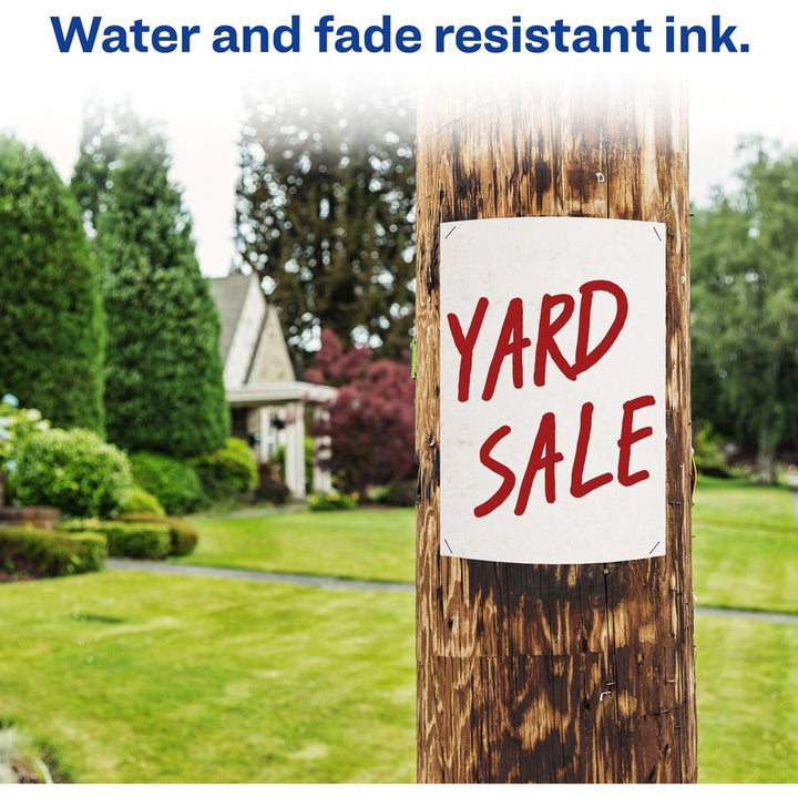 Image of Avery® Marks A Lot Extra-Large Desk-Style Permanent Marker, Extra-Broad Chisel Tip, Red (24147)