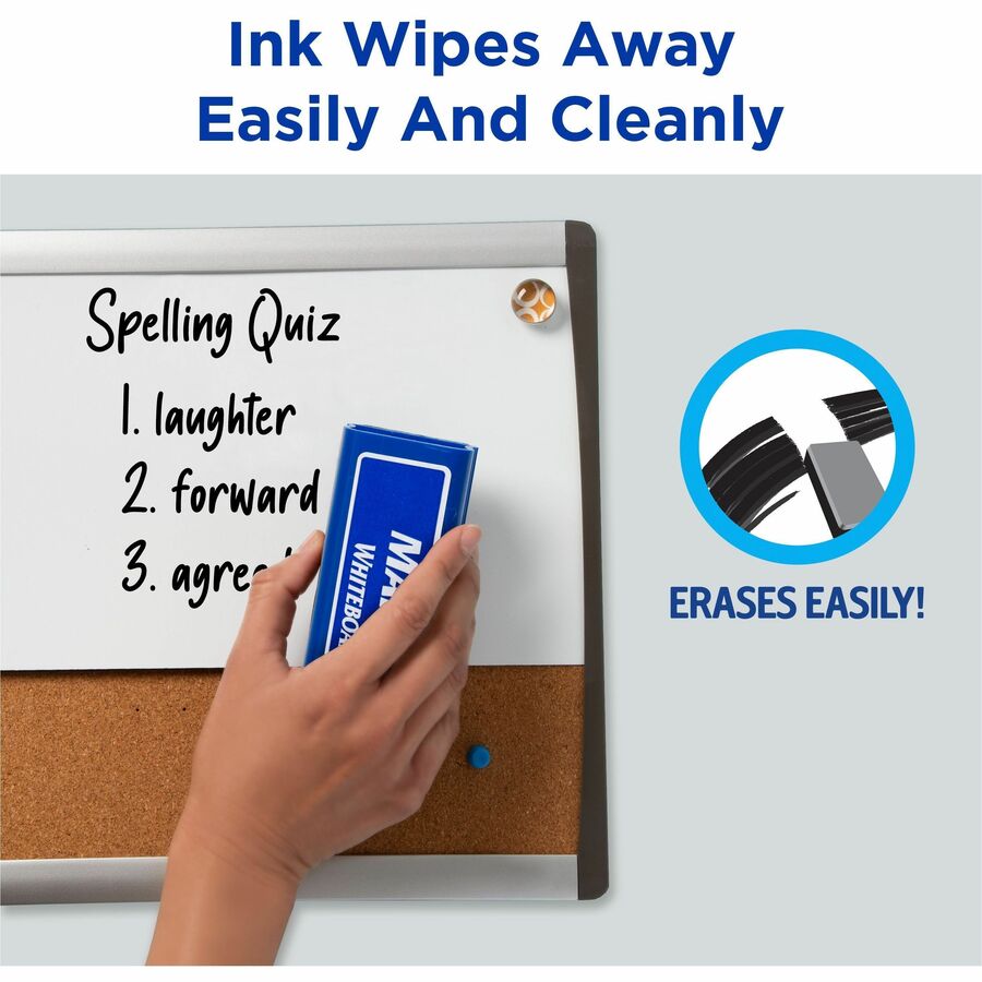 Image of Avery® Marks A Lot Marks-A-Lot 24459 Marks A Lot Dry Erase Markers, Pen-Style, 4 Assorted Markers