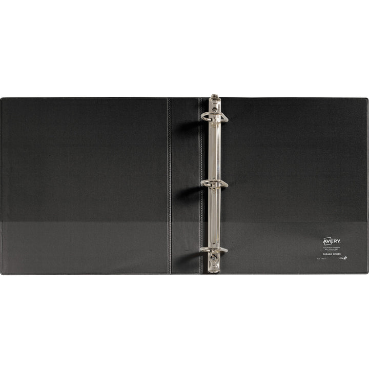 Image of Avery® Durable Non-View Binder With Durahinge And Slant Rings, 3 Rings, 1.5" Capacity, 11 X 8.5, Black