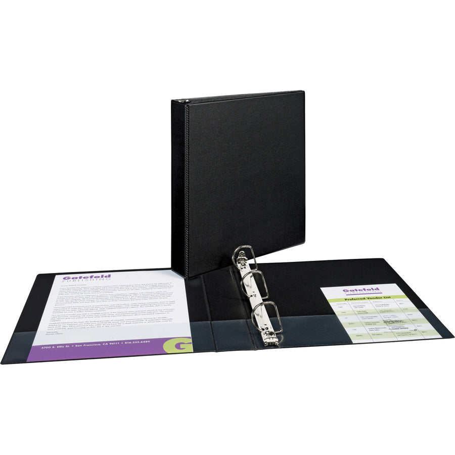 Image of Avery® Durable Non-View Binder With Durahinge And Slant Rings, 3 Rings, 1.5" Capacity, 11 X 8.5, Black