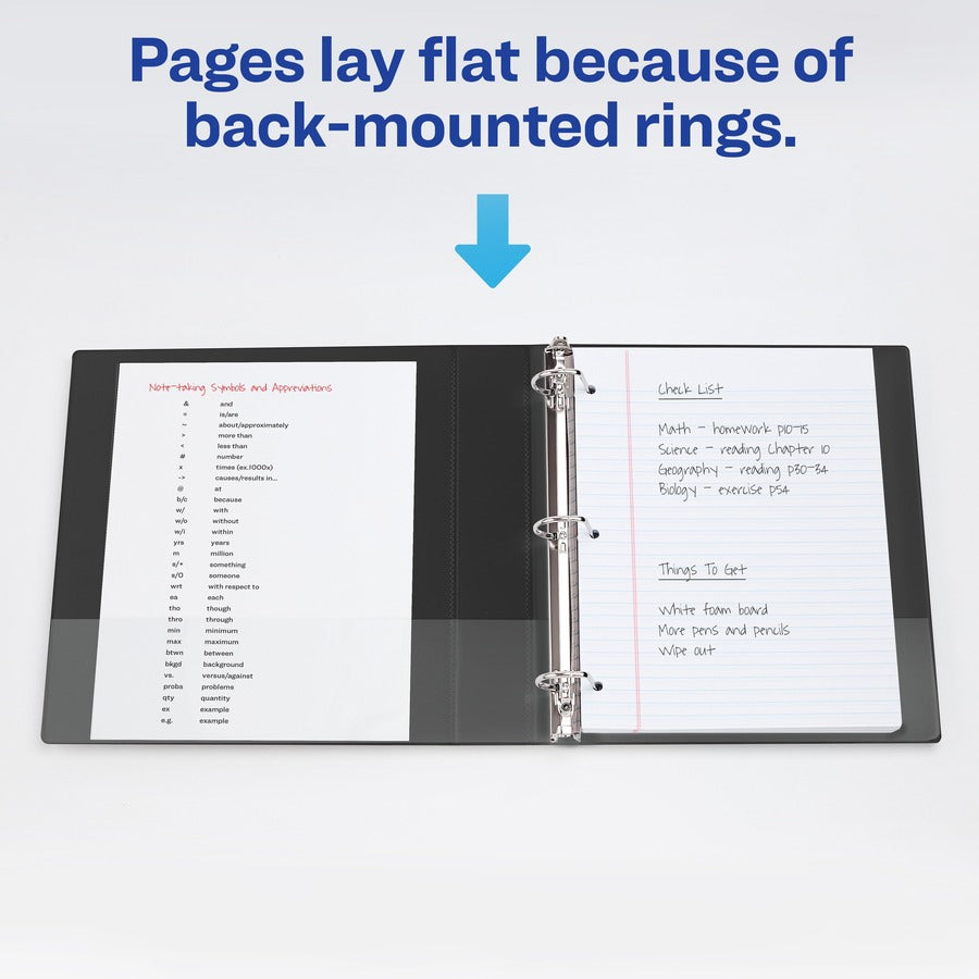 Image of Avery® Durable Non-View Binder With Durahinge And Slant Rings, 3 Rings, 1.5" Capacity, 11 X 8.5, Blue