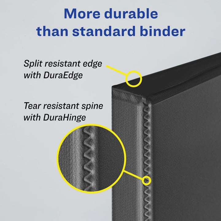 Image of Avery® Durable Non-View Binder With Durahinge And Slant Rings, 3 Rings, 1.5" Capacity, 11 X 8.5, Blue