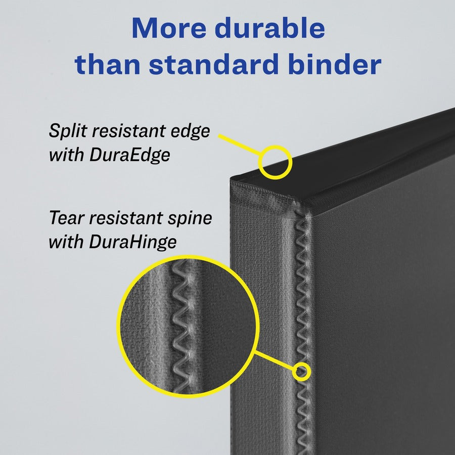 Image of Avery® Durable Non-View Binder With Durahinge And Slant Rings, 3 Rings, 2" Capacity, 11 X 8.5, Green