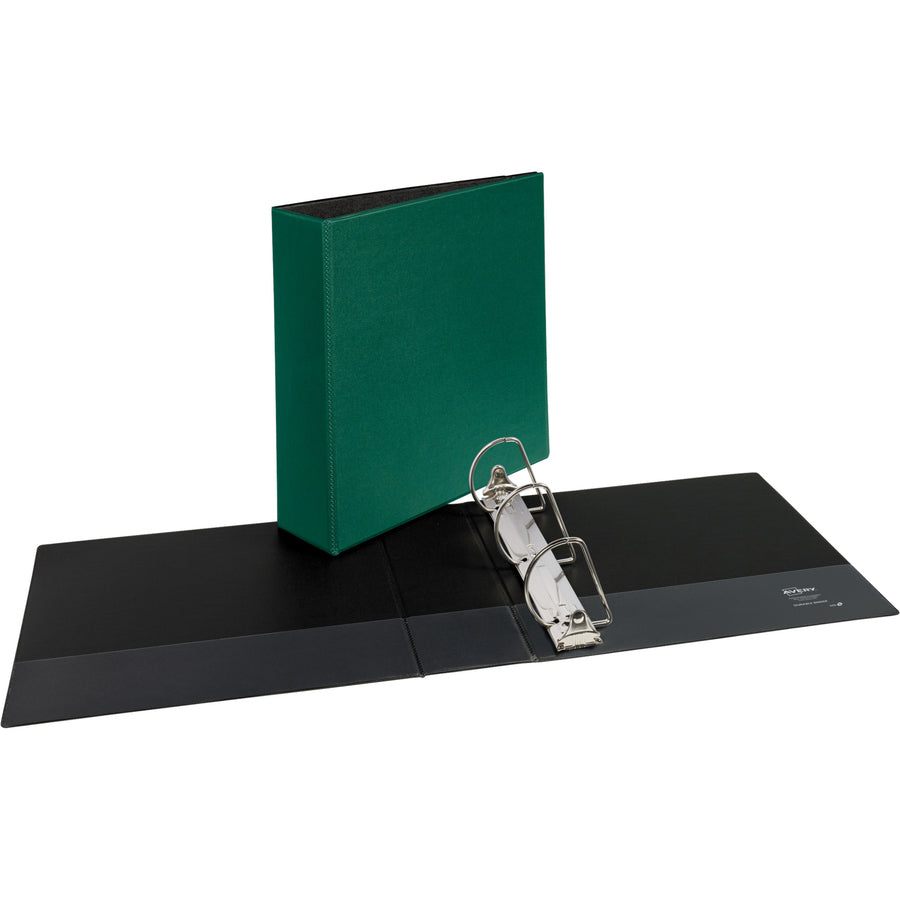 Image of Avery® Durable Non-View Binder With Durahinge And Slant Rings, 3 Rings, 3" Capacity, 11 X 8.5, Green