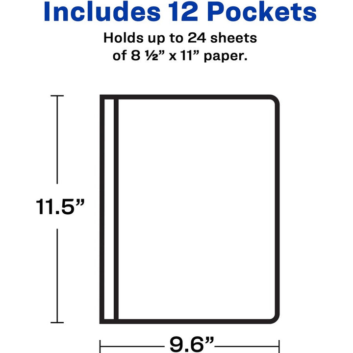 Image of Avery® Presentation Book, 12 Pockets, 8-1/2"x11", White