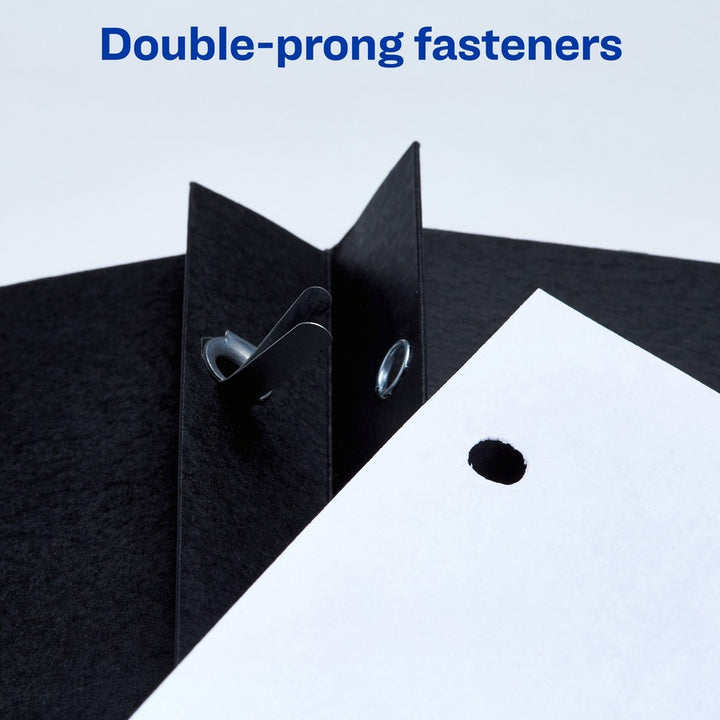 Image of Avery® Two-Pocket Folder, Prong Fastener, 0.5" Capacity, 11 X 8.5, Black, 25/box