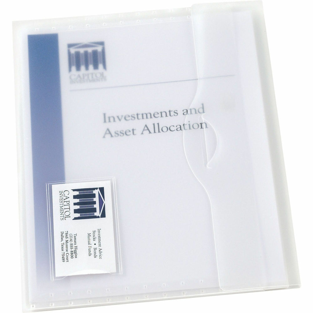 Image of Avery® Translucent Document Wallets, Letter Size, Translucent Clear, 12/box