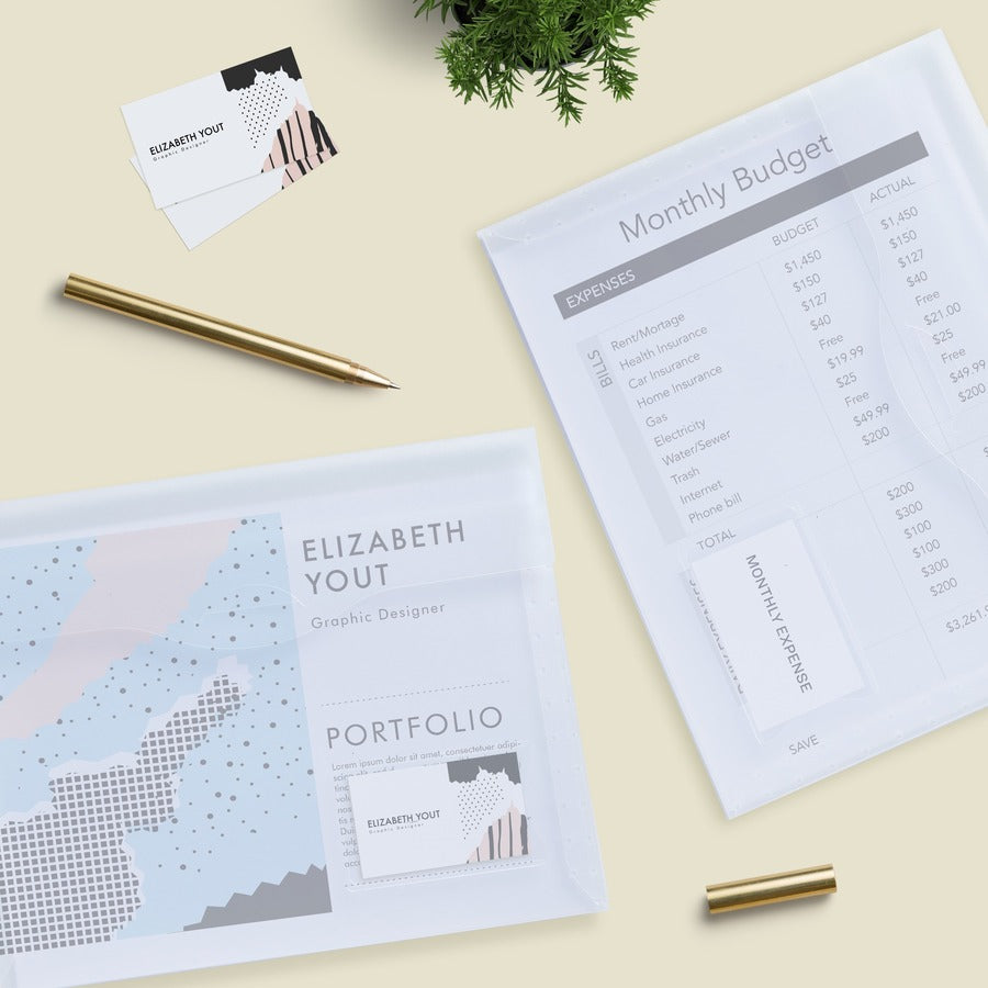 Image of Avery® Translucent Document Wallets, Letter Size, Translucent Clear, 12/box