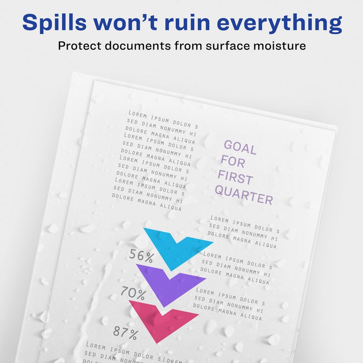 Image of Avery® Translucent Document Wallets, Letter Size, Translucent Clear, 12/box