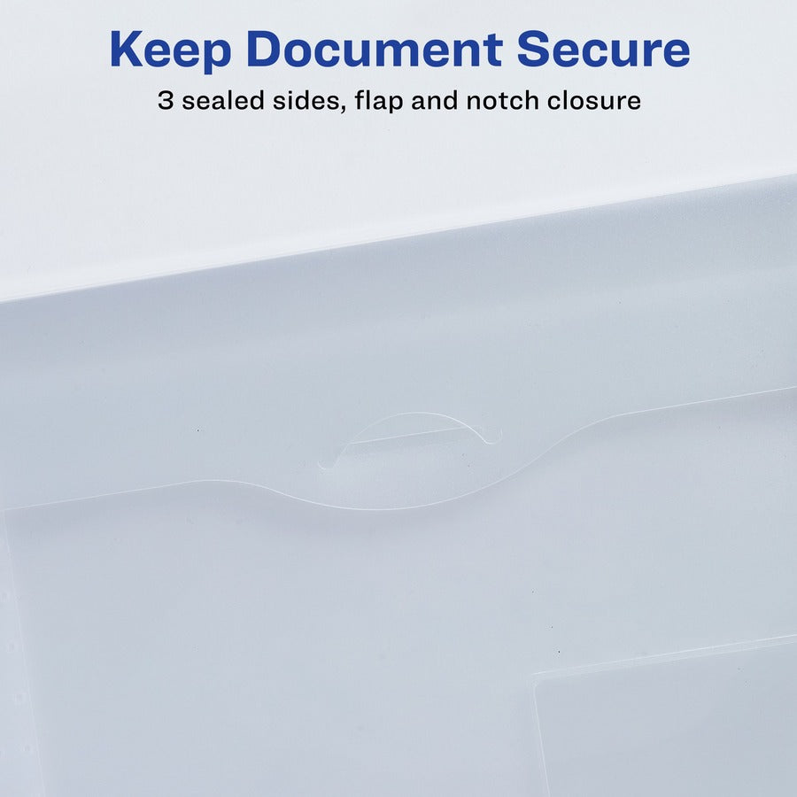 Image of Avery® Translucent Document Wallets, Letter Size, Translucent Clear, 12/box