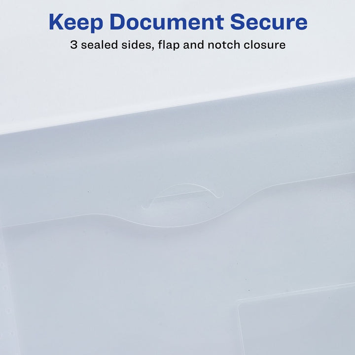 Image of Avery® Translucent Document Wallets, Letter Size, Translucent Clear, 12/box