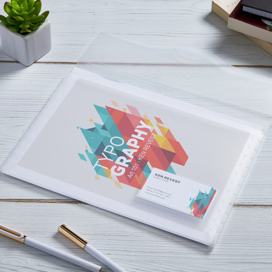 Image of Avery® Translucent Document Wallets, Letter Size, Translucent Clear, 12/box