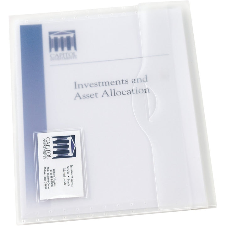 Image of Avery® Translucent Document Wallets, Letter Size, Translucent Clear, 12/box