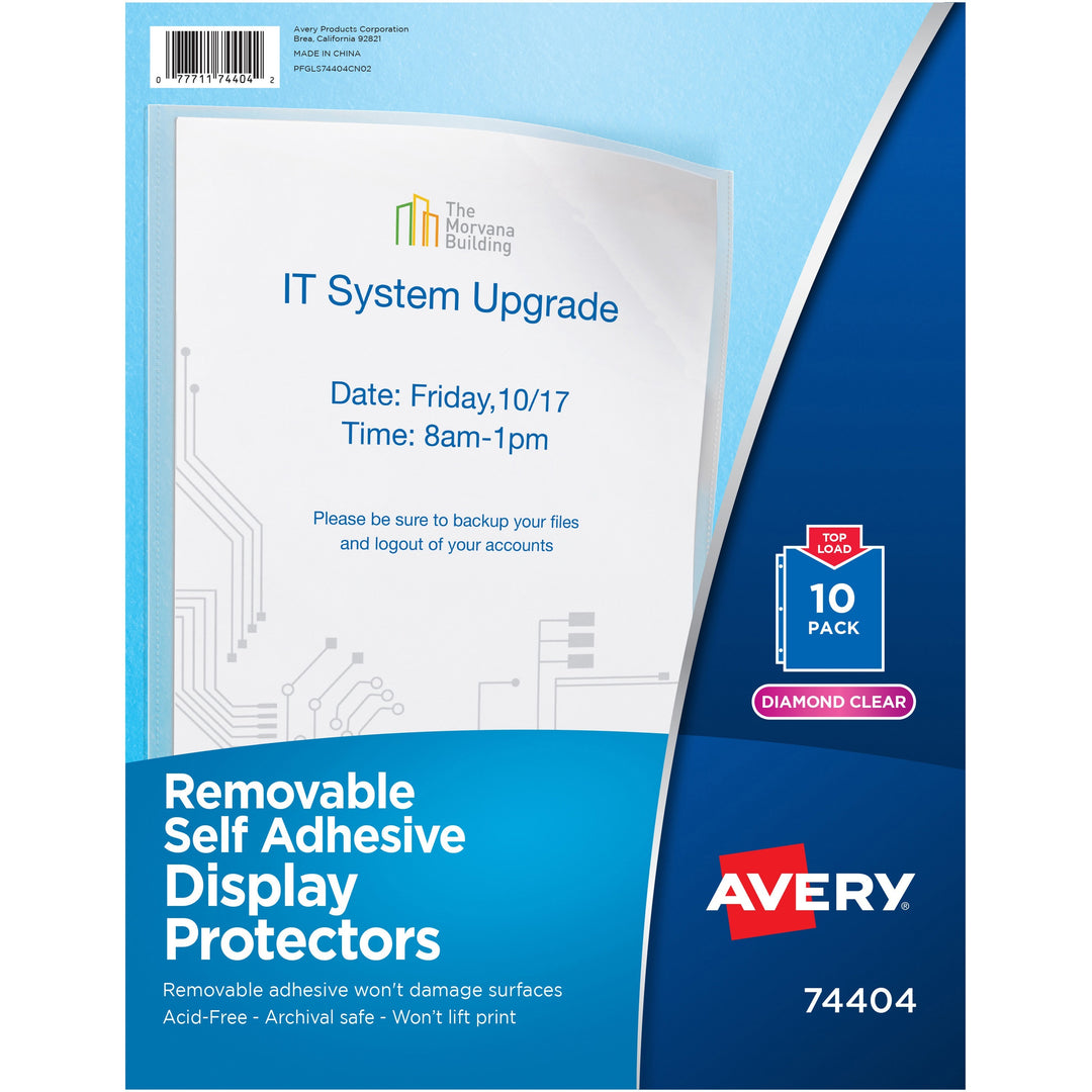 Image of Avery® Top-Load Display Sheet Protectors, Letter, 10/pack