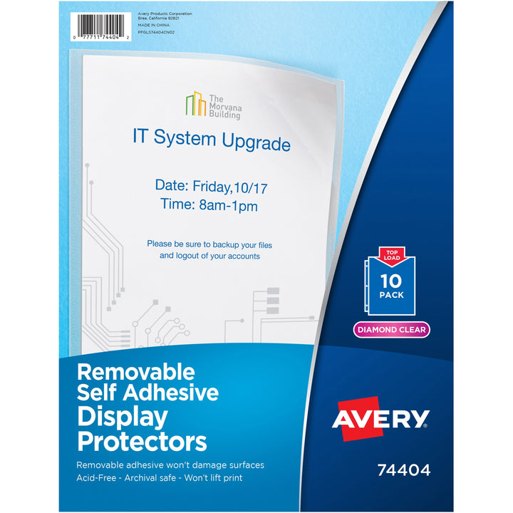 Image of Avery® Top-Load Display Sheet Protectors, Letter, 10/pack