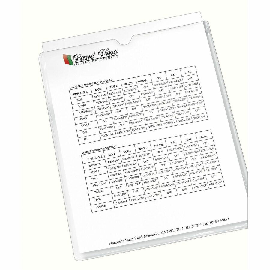 Image of Avery® Top-Load Clear Vinyl Envelopes w/Thumb Notch, 9" x 12", Clear, 10/Pack