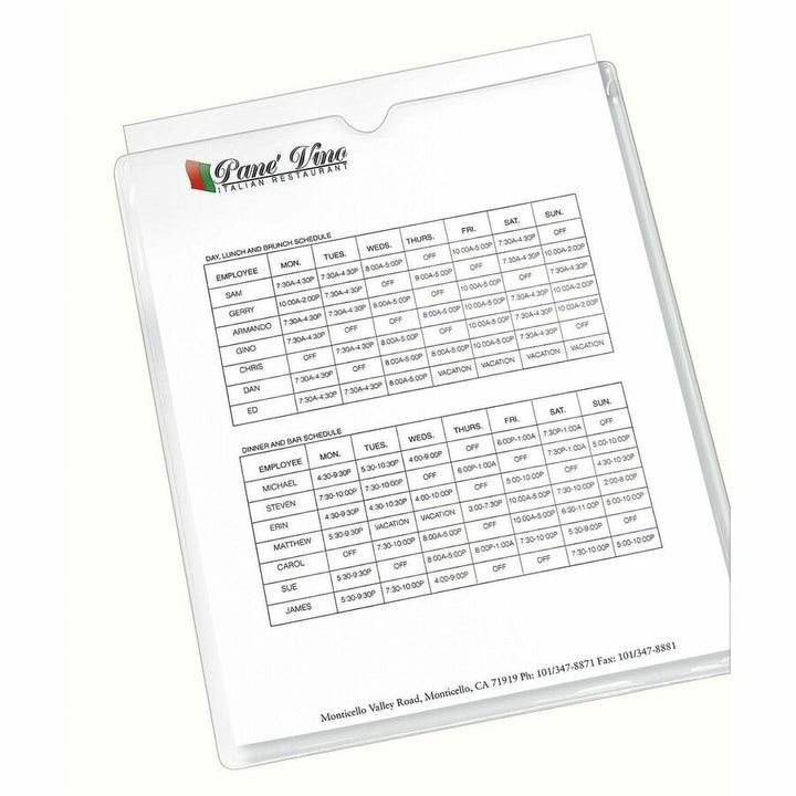Image of Avery® Top-Load Clear Vinyl Envelopes w/Thumb Notch, 9" x 12", Clear, 10/Pack
