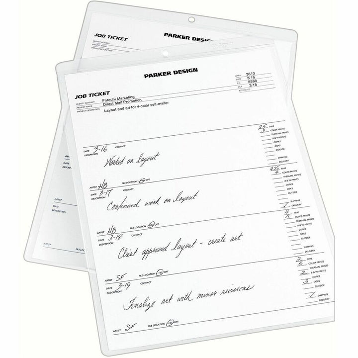 Image of Avery® Job Ticket Holders, Heavy Gauge Vinyl, 9 X 12, Clear, 10/pack