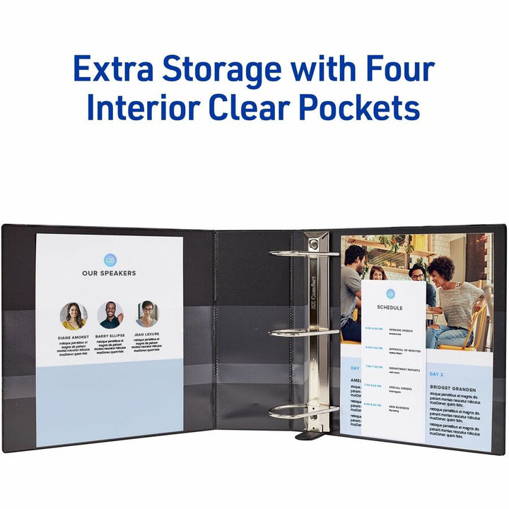 Image of Avery® Heavy-Duty View Binder With Durahinge And Locking One Touch Ezd Rings, 3 Rings, 5" Capacity, 11 X 8.5, White