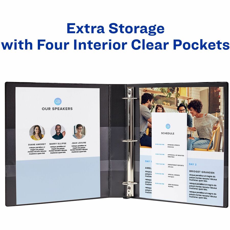 Image of Avery® Heavy-Duty Non-View Binder With Durahinge And Locking One Touch Ezd Rings, 3 Rings, 3" Capacity, 11 X 8.5, Maroon