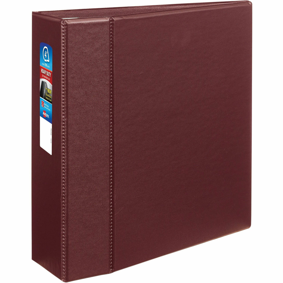 Image of Avery® Heavy-Duty Non-View Binder With Durahinge And Locking One Touch Ezd Rings, 3 Rings, 4" Capacity, 11 X 8.5, Maroon
