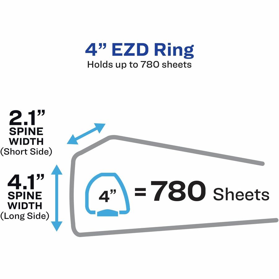 Image of Avery® Heavy-Duty Non-View Binder With Durahinge And Locking One Touch Ezd Rings, 3 Rings, 4" Capacity, 11 X 8.5, Maroon