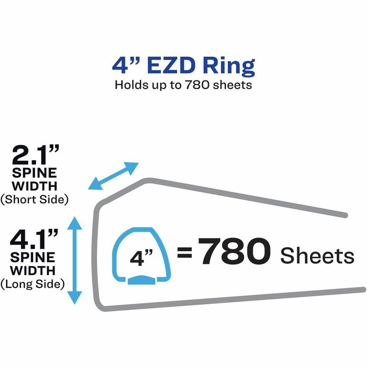 Image of Avery® Heavy-Duty Non-View Binder With Durahinge And Locking One Touch Ezd Rings, 3 Rings, 4" Capacity, 11 X 8.5, Maroon