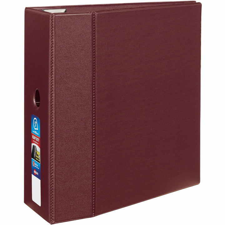 Image of Avery® Heavy-Duty Non-View Binder With Durahinge, Three Locking One Touch Ezd Rings And Thumb Notch, 5" Capacity, 11 X 8.5, Maroon