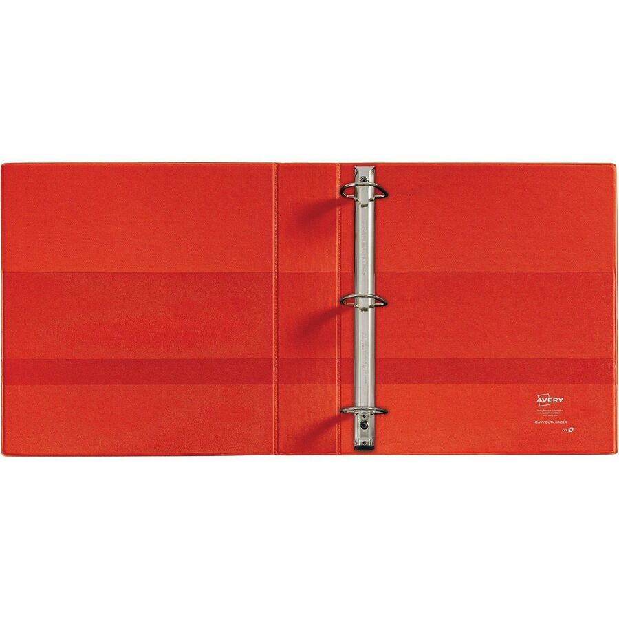 Image of Avery® Heavy-Duty Non-View Binder With Durahinge And One Touch Ezd Rings, 3 Rings, 1.5" Capacity, 11 X 8.5, Red