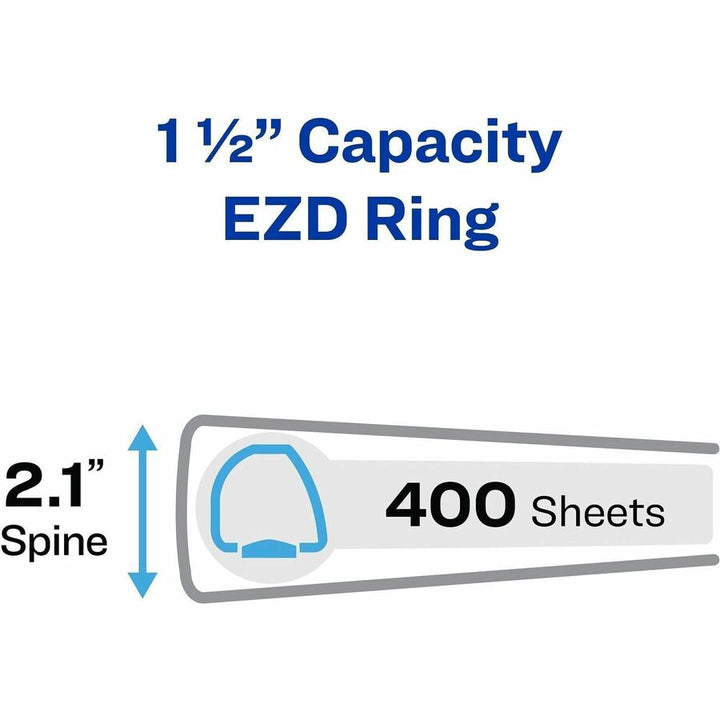 Image of Avery® Heavy-Duty Non-View Binder With Durahinge And One Touch Ezd Rings, 3 Rings, 1.5" Capacity, 11 X 8.5, Red