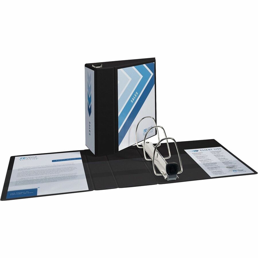 Image of Avery® Heavy-Duty View Binder With Durahinge And Locking One Touch Ezd Rings, 3 Rings, 5" Capacity, 11 X 8.5, Black