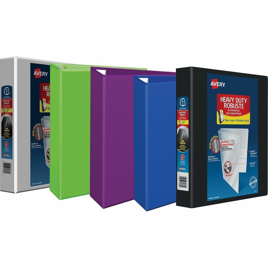 Image of Avery® Heavy-Duty View Binder With Durahinge And Locking One Touch Ezd Rings, 3 Rings, 4" Capacity, 11 X 8.5, Navy Blue