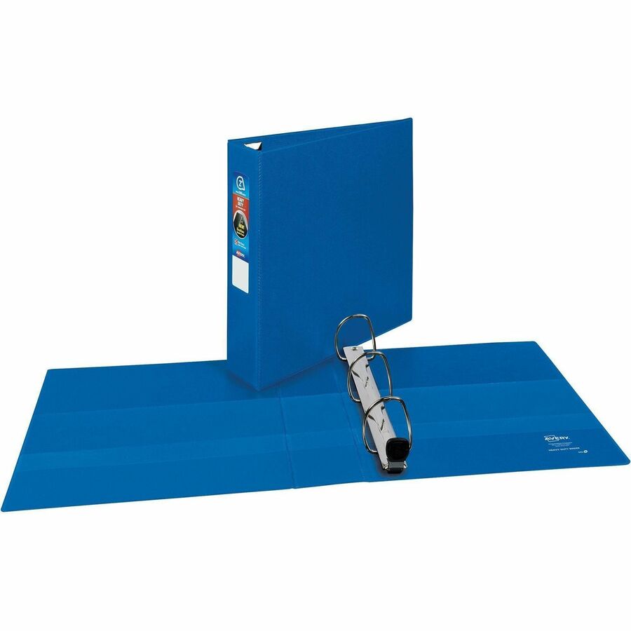 Image of Avery® Heavy-Duty Non-View Binder With Durahinge And One Touch Ezd Rings, 3 Rings, 2" Capacity, 11 X 8.5, Blue