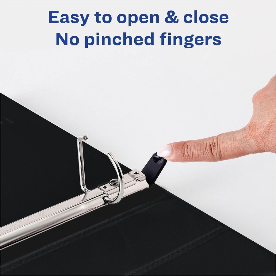 Image of Avery® Heavy-Duty Non-View Binder With Durahinge And Locking One Touch Ezd Rings, 3 Rings, 4" Capacity, 11 X 8.5, Black
