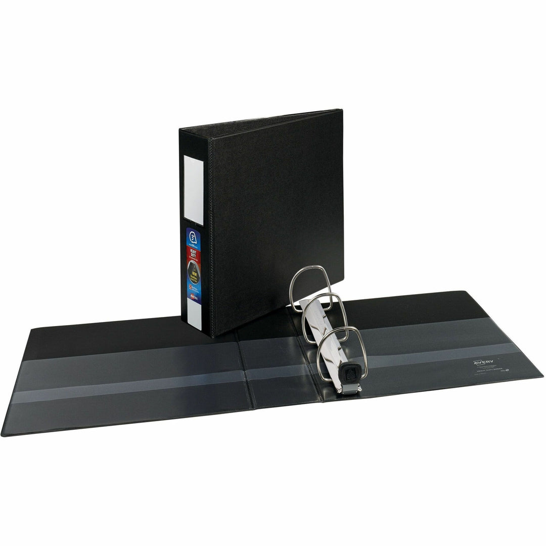 Image of Avery® Heavy-Duty Non-View Binder With Durahinge, Three Locking One Touch Ezd Rings And Spine Label, 3" Capacity, 11 X 8.5, Black
