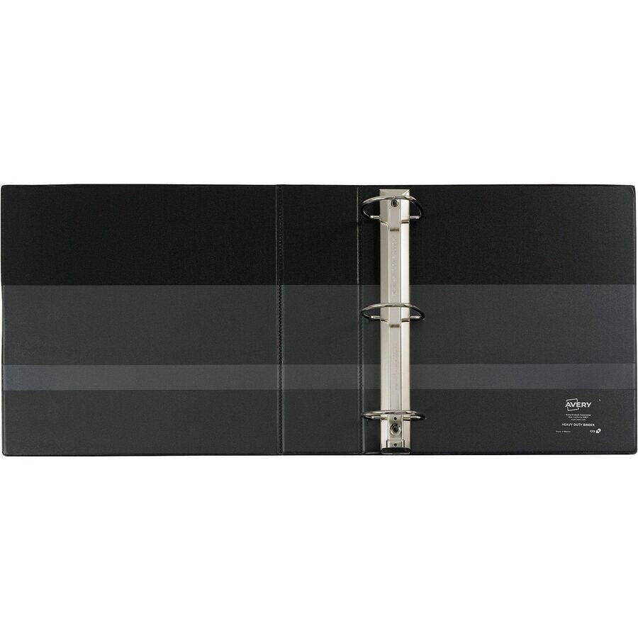 Image of Avery® Heavy-Duty Non-View Binder With Durahinge, Three Locking One Touch Ezd Rings And Spine Label, 3" Capacity, 11 X 8.5, Black