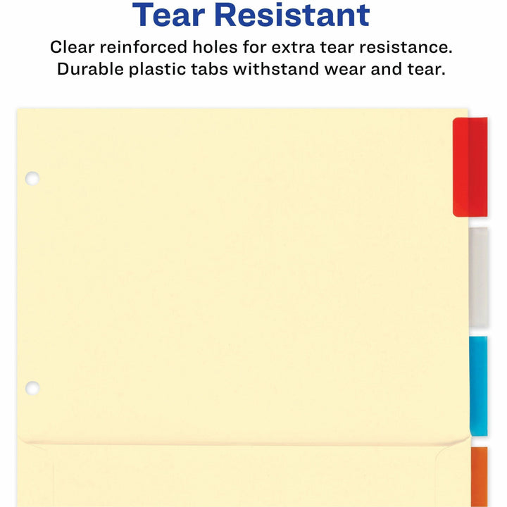Image of Avery® Insertable Divider,Pocket/Tabs,5/Tabs,8-7/8"x11",AST