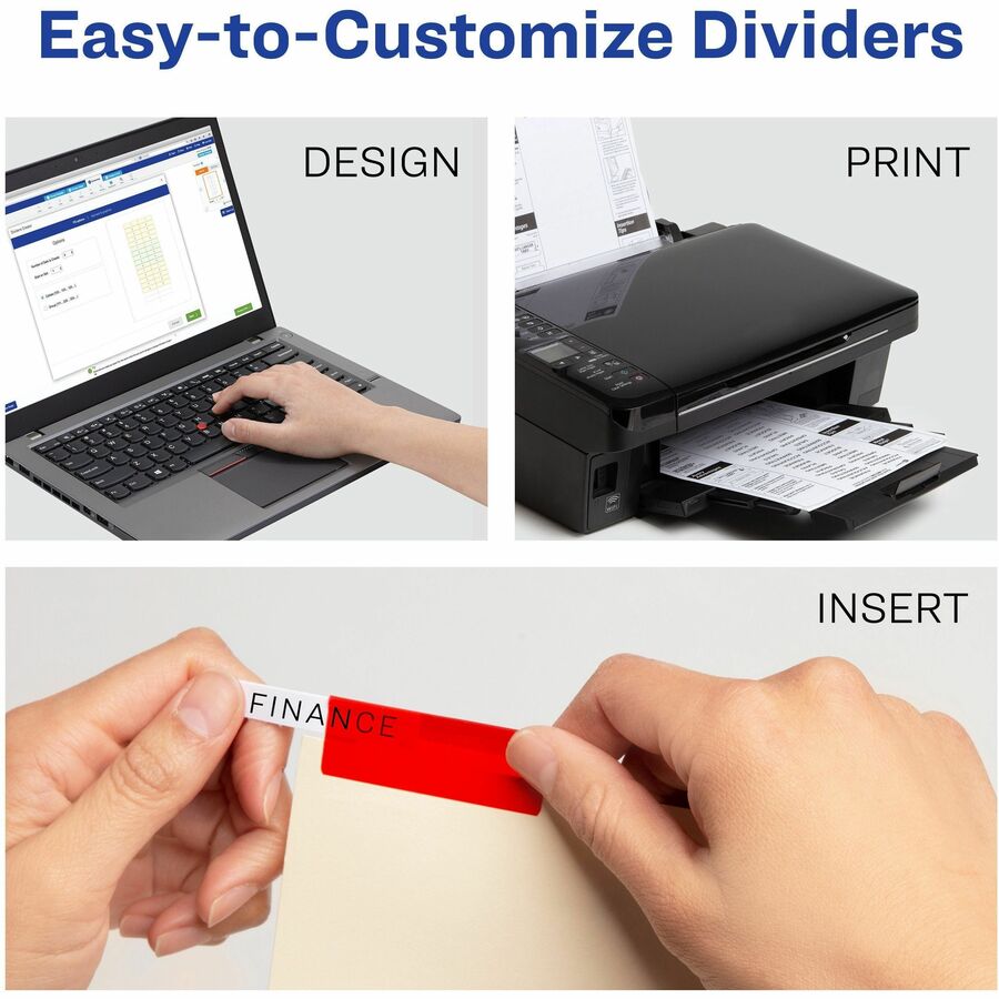 Image of Avery® Insertable Divider,Pocket/Tabs,5/Tabs,8-7/8"x11",AST