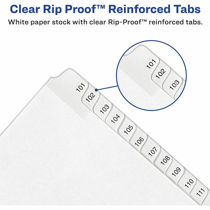 Image of Avery® Preprinted Legal Exhibit Side Tab Index Dividers, Allstate Style, 25-Tab, Exhibit 1 To Exhibit 25, 11 X 8.5, White, 1 Set