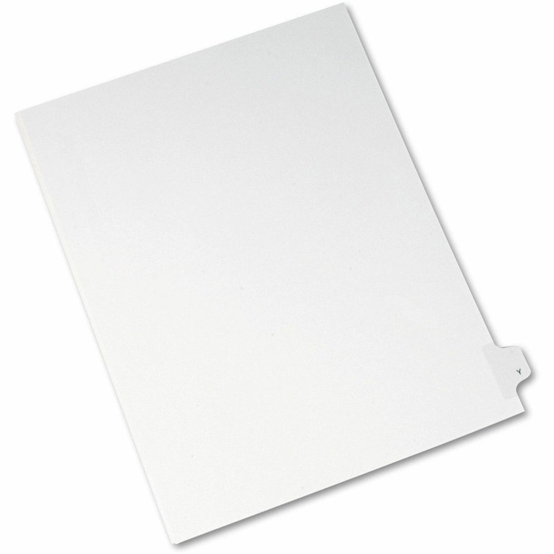 Image of Avery® Index Dividers, "Y", Side Tab, 8-1/2"x11", 25PK, White