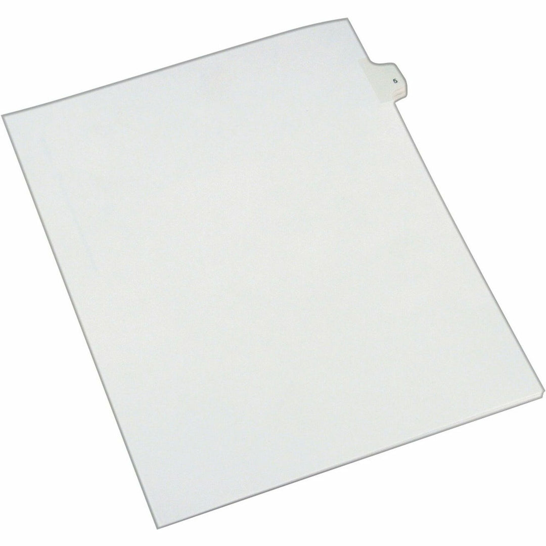 Image of Avery® Preprinted Legal Exhibit Side Tab Index Dividers, Allstate Style, 10-Tab, 5, 11 X 8.5, White, 25/pack